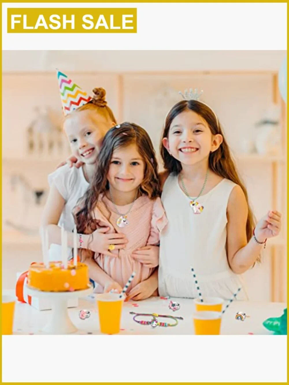 36pc Girls Jewelry Set - Necklaces Rings Bracelets Dress Up